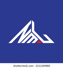NML letter logo creative design with vector graphic, NML simple and modern logo in triangle shape.