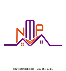 NMP Real State logo design, NMP simple and modern logo. NMP luxurious alphabet design  