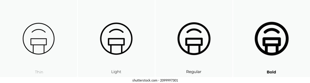 nmr icon. Thin, Light Regular And Bold style design isolated on white background