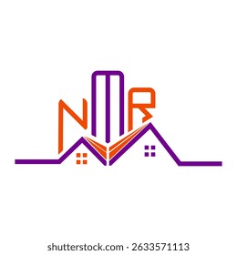 Diseño de logotipo de NMR Real State, logotipo simple y moderno de NMR. Diseño de alfabeto de lujo NMR  
