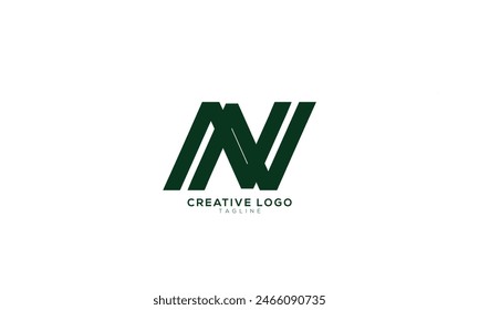 NN Abstract initial monogram letter alphabet logo design