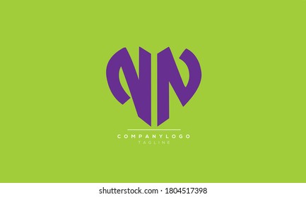 NN abstract initials monogram letter text alphabet logo design
