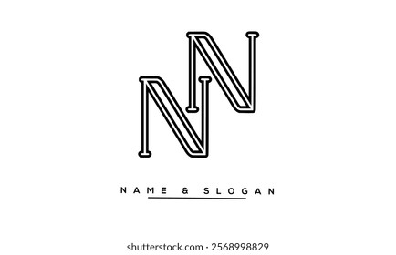 NN Abstract Letters Logo Monogram