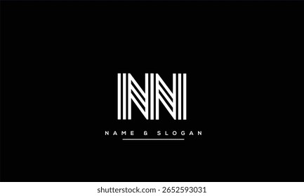 NN, NN Letras Abstractas Logo Monograma