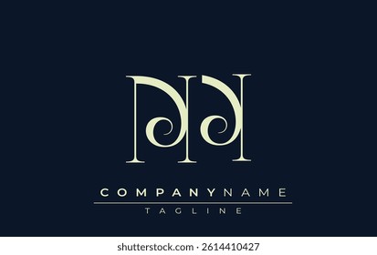 NN abstract Logo. Elegantly Designed Minimalist Monogram Logo with Stylish Lettering. Sophisticated and sleek minimalist monogram showcasing unique lettering design.