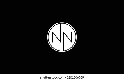NN alphabet logo design icon for business