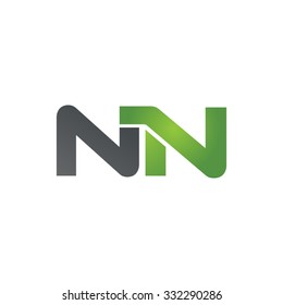 NN company linked letter logo green
