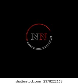 NN creative modern letters logo design template