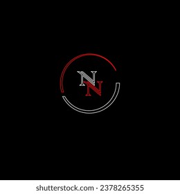 NN creative modern letters logo design template