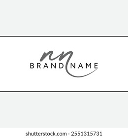 NN Handwritten Signature logo - Vector Logo Template for Beauty, Fashion and Photography Business