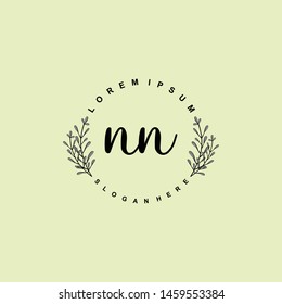 NN Initial beauty floral logo template NN Initial beauty floral logo template