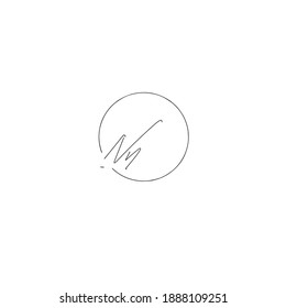 Nn initial handwriting logo for identity