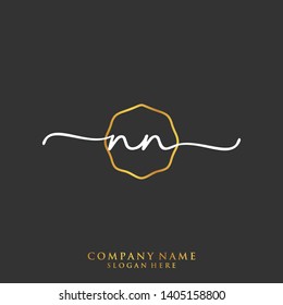 NN Initial handwriting logo template