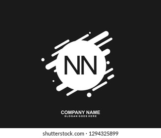 NN Initial letter geometric logo vector