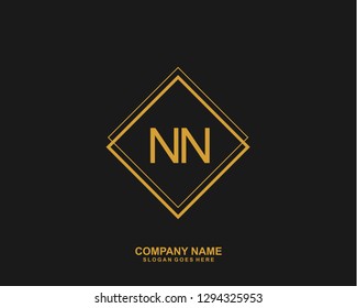 NN Initial letter geometric logo vector