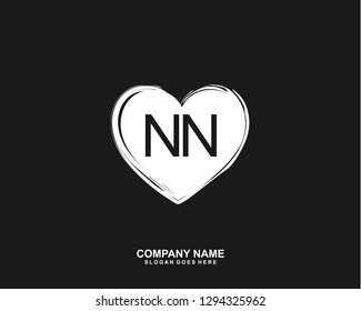 NN Initial letter geometric logo vector