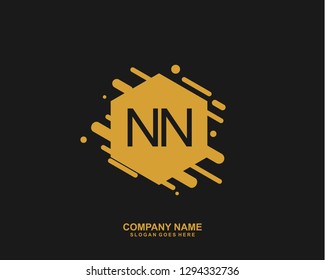 NN Initial letter geometric logo vector