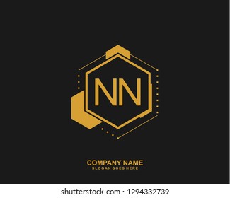 NN Initial letter geometric logo vector