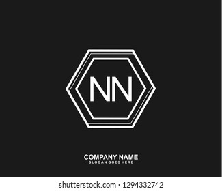 NN Initial letter geometric logo vector