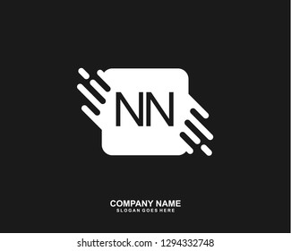 NN Initial letter geometric logo vector