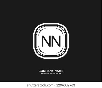 NN Initial letter geometric logo vector