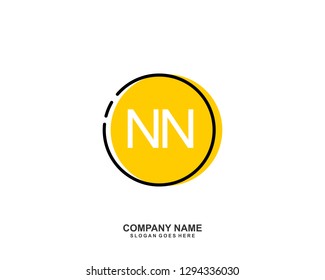 NN Initial letter geometric logo vector