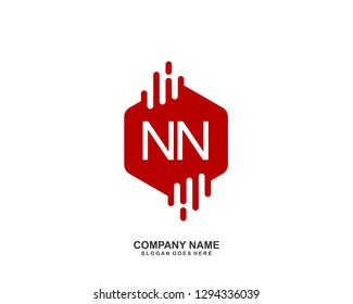 NN Initial letter geometric logo vector