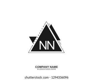 NN Initial letter geometric logo vector