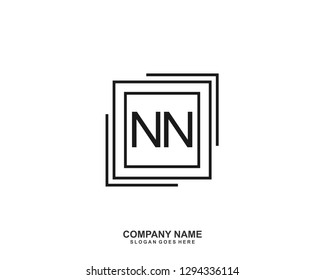 NN Initial letter geometric logo vector