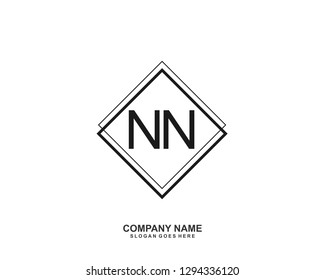 NN Initial letter geometric logo vector