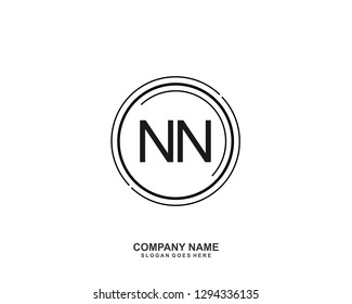 NN Initial letter geometric logo vector