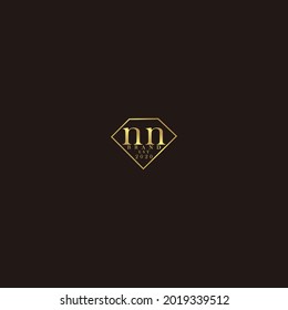 NN Initial logo diamond luxury wedding illustration