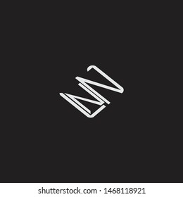 NN Initial Logo letters with rotate squere template