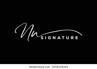 NN initials Handwriting signature logo. NN Hand drawn Calligraphy lettering Vector. NN letter real estate, beauty, photography letter logo design.