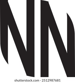 Projeto do logotipo da folha NN, ícone, símbolo, arquivo vetorial 