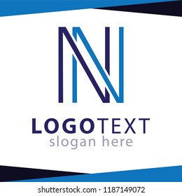 NN Letter Line Logo Element