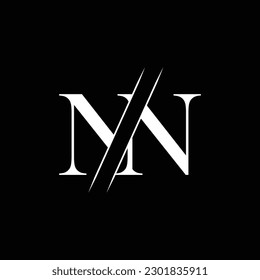 NN letter logo design template elements. NN letter vector logo.