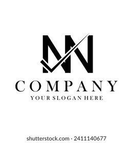 Vector De Plantilla De Diseño De Logotipo De Letra NN. Letras creativas del concepto del logo de NN.