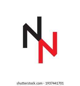NN letter logo design vector