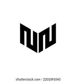 Logo-Design für NN-Buchstaben mit weißem Hintergrund in Illustrator, Würfel-Logo, Vektorlogo, moderner Schriftzeichen-Überlappungsstil. kalligraphische Designs für Logo, Poster, Einladung, etc.