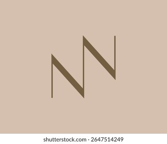 NN letter logo icon design. Classic style luxury initials monogram.