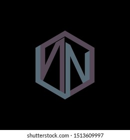 NN Letter monogram with abstrac concept style design