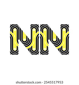 NN letter stylish and modern logo design. Featuring the letter 'NN' with clean, sharp lines and unique geometric shape awesome color combination.

