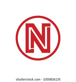 nn letter vector logo