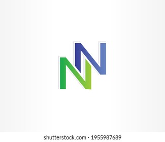Icono de diseño de logotipo de vector de carta NN