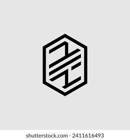 Geometrisches NN-Monogramm mit hochwertigem professionellem Design, das gut gedruckt werden kann