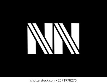 NN Logo Design Template Vector Graphic Branding Element.
