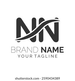 NN logo design. Trendy awesome artistic NN initial based Alphabet icon logo.