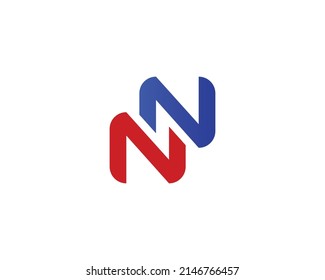 NN logo design vector template