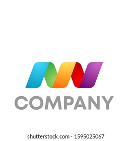 nn logo icon design template sign